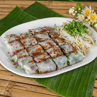 Steamed Rice Paper with BBQ Pork (Bánh Cuốn Thịt Nướng)